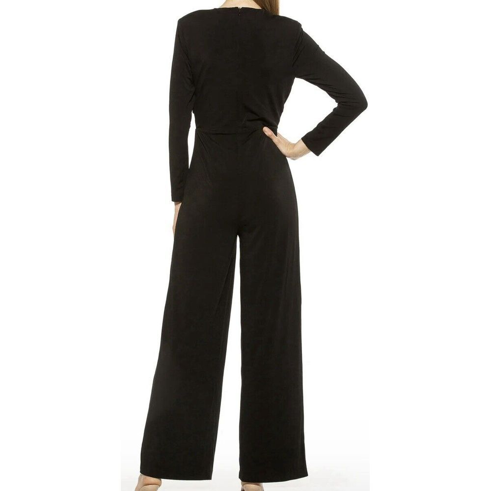 Alexia Admor Women's MILAN JUMPSUIT wide long leg long‎ sleeve Size Small NWT - Picture 16 of 16